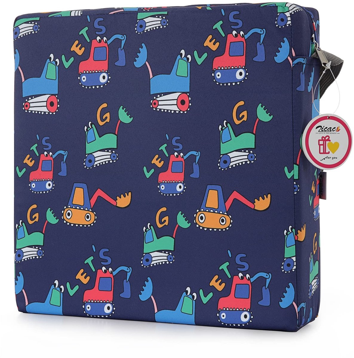 Dailygoods - Zitverhoging - Draagbare kinderstoel - Afneembaar en wasbaar - 32x32 cm - Antislip gespen - Geschikt voor kinderen - Cartoonstoel
