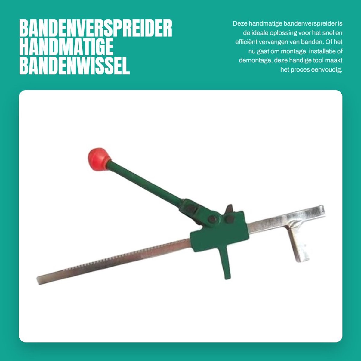 Dailygoods- Bandenspreader Handmatig - Verstelbaar - Duurzaam Metaal - Geschikt voor Auto's en Motoren - Eenvoudig te Gebruiken - Hoge Hardheid - Bandenwisselaar