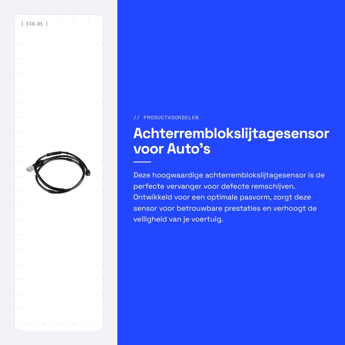 Dailygoods- Achterremblokslijtagesensor Hoogwaardige Vervanging - Remwaarschuwingscontact - Slijtvastheid - Duurzaamheid - Eenvoudige Installatie - Betrouwbare Prestaties - Remsensor