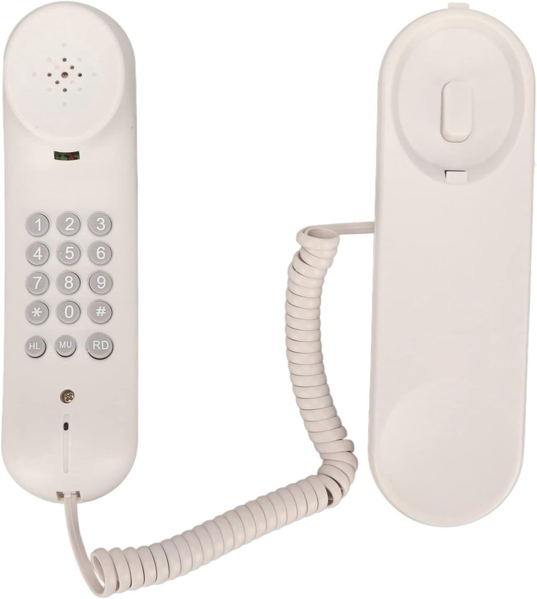 Vaste Telefoon - Wandtelefoon Huistelefoon - Thuis Bellen - Plug and Play - 22 x 21 x 8 cm - Wit