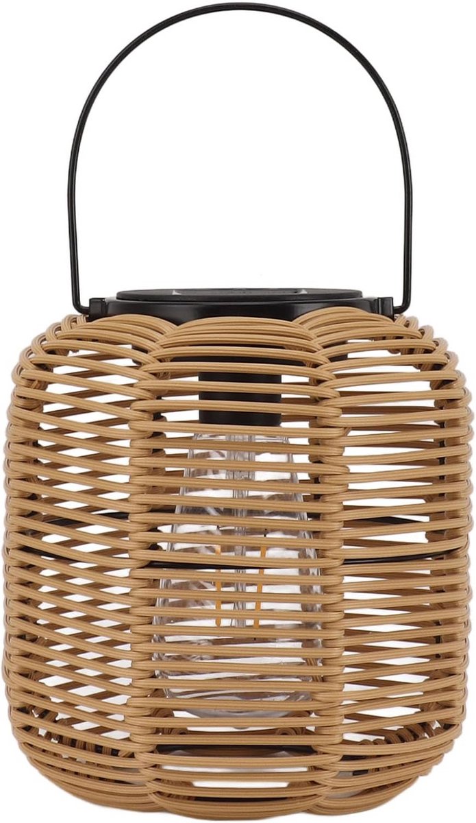 Lantaarn op zonne-energie - Hanglamp decoratie - Buitenverlichting tuin - Waterdicht rotan