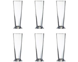 Highball Glazen - Bierglas Pilsner - Dranken Serveren - Stabiele Brede Voet - 390 ml - Transparant