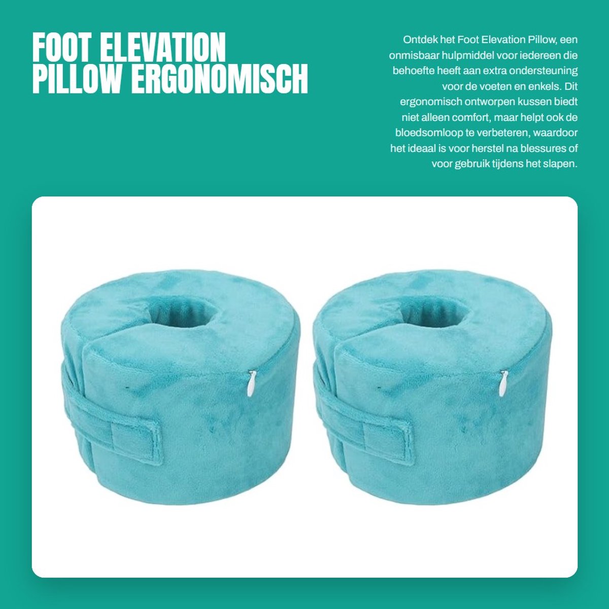 Dailygoods- Voetkussen Ergonomisch Ontwerp - Voetsteun - Voetenbankje - Ondersteuning - Verbeterde Bloedsomloop - 360° Roterend Design