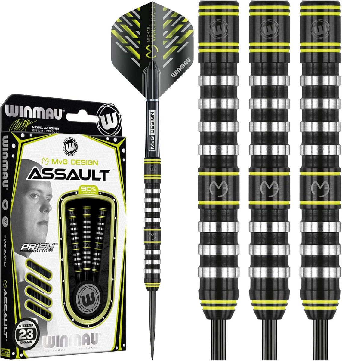 Tungsten Steeltip Darts - Dartpijlen Set - Precisie Werpen - Geoptimaliseerd Grip Profiel - 23 gram - Multicolor