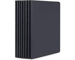 Dailygoods- Notitieboek A5 8-pack - Notitieblok Gepunt - Dotted Notitieboeken - Kraft Cover - 60 Pagina's - Lichtgewicht 100 g/m²