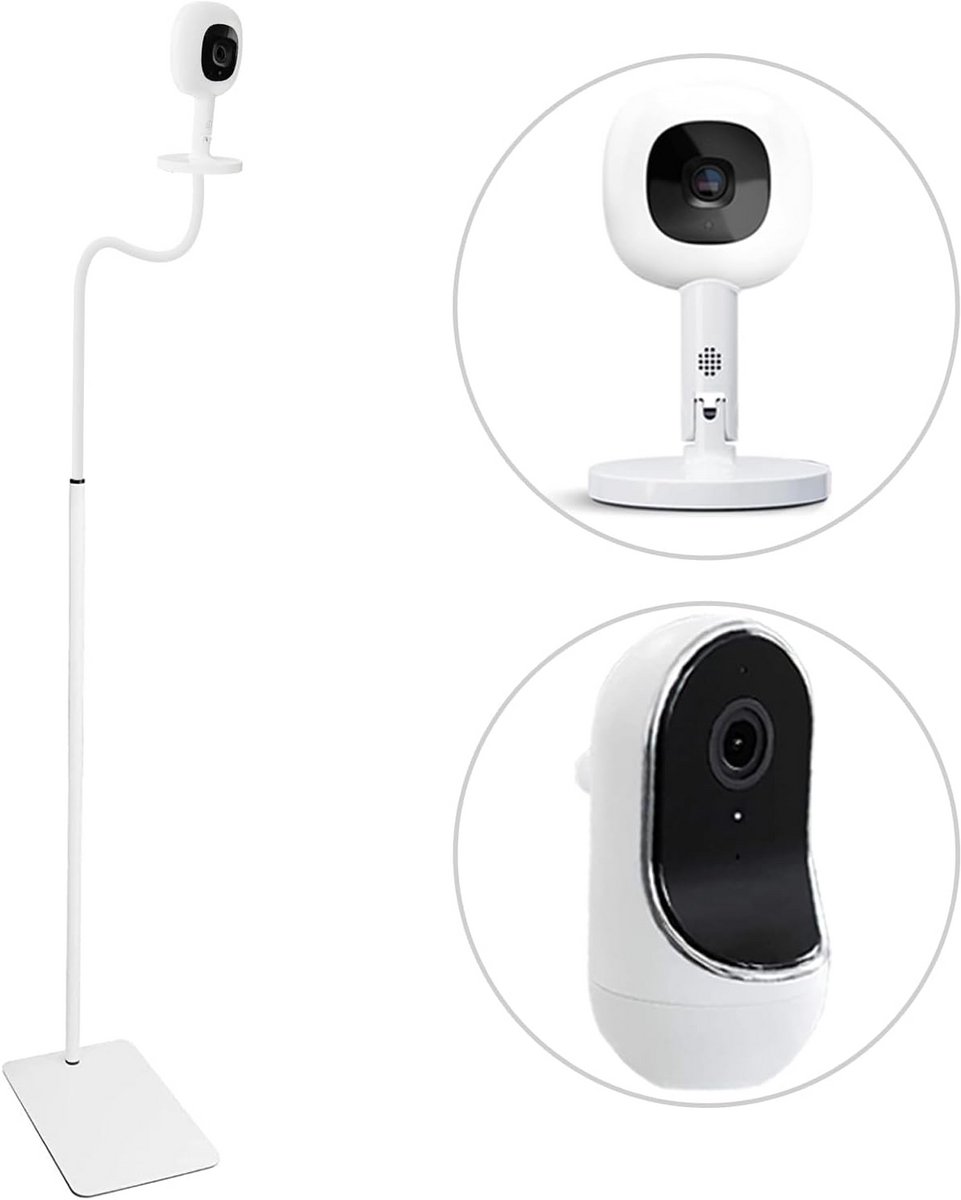 Babyfoon standaard - Camerahouder - Babykamer bewaken - In hoogte verstelbaar - Tot 170 cm - Wit