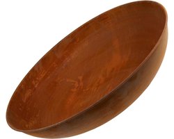 Plantenbak Metaal - Roest Decoratie - Tuin Beplanting - Handgemaakte Schaal - 53 cm Diameter - Roestkleur