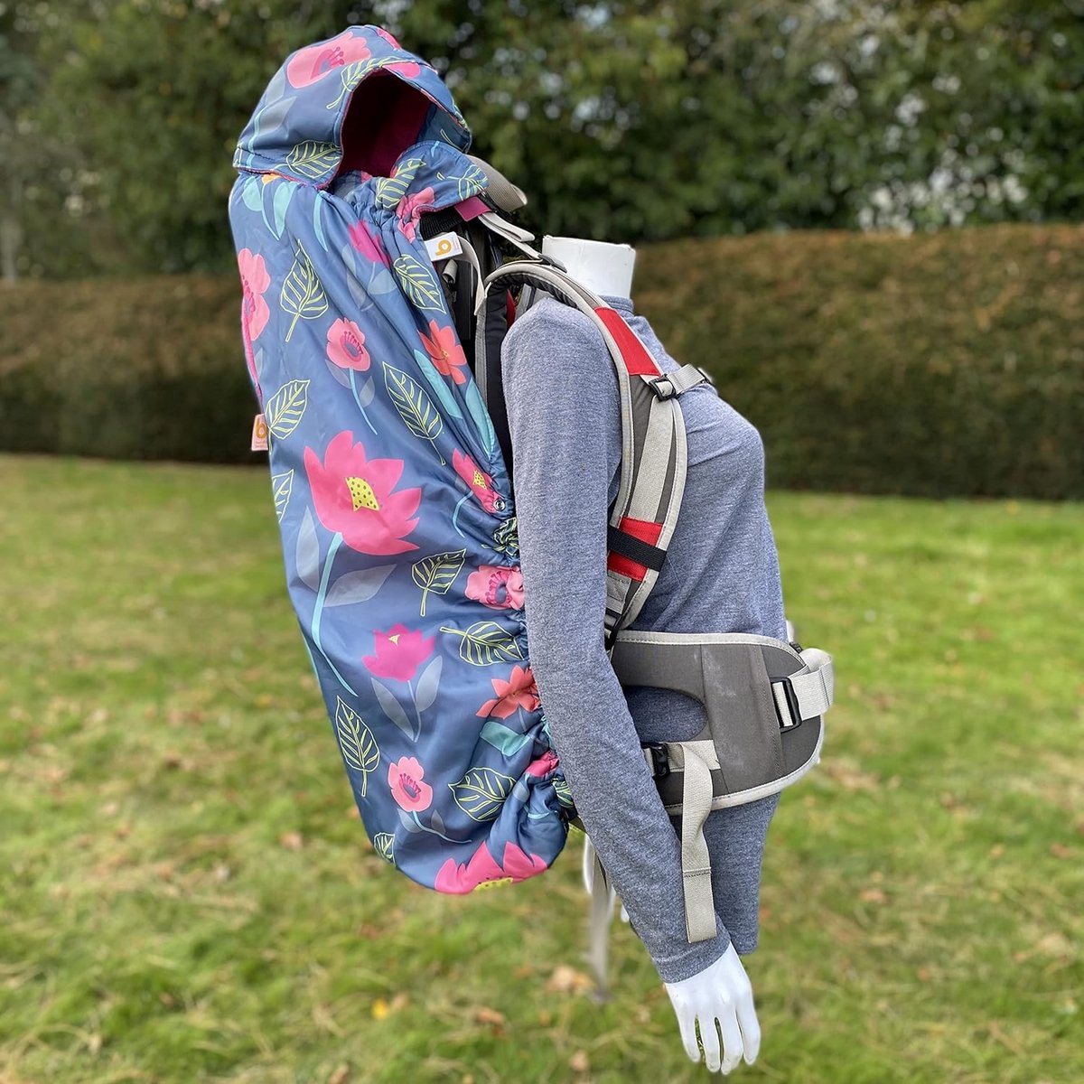 Baby Draaghoes - Regenhoes Draagzak - Bescherming Buiten - Waterdicht Fleece - 40 x 80 cm - Bloemen