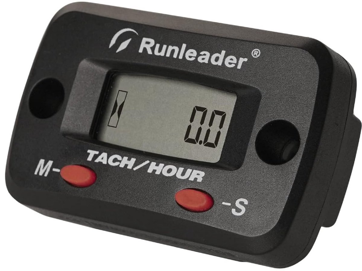 Uren Toerenteller - Motor Meter - Motor Onderhoud - Vervangbare Batterij - IP67 Waterdicht - Zwart