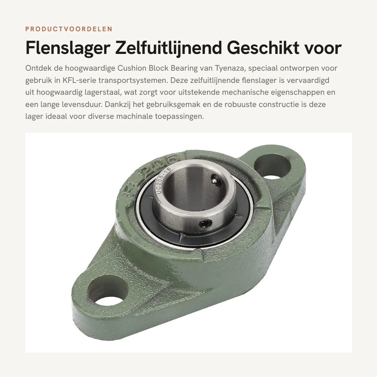 Dailygoods- Lager - Kussenblok Lager - Zelfuitlijnend - Flenslager - 25mm/1 inch - Hoogwaardige Staal - 130mm/5.1 inch - Lagerhuis