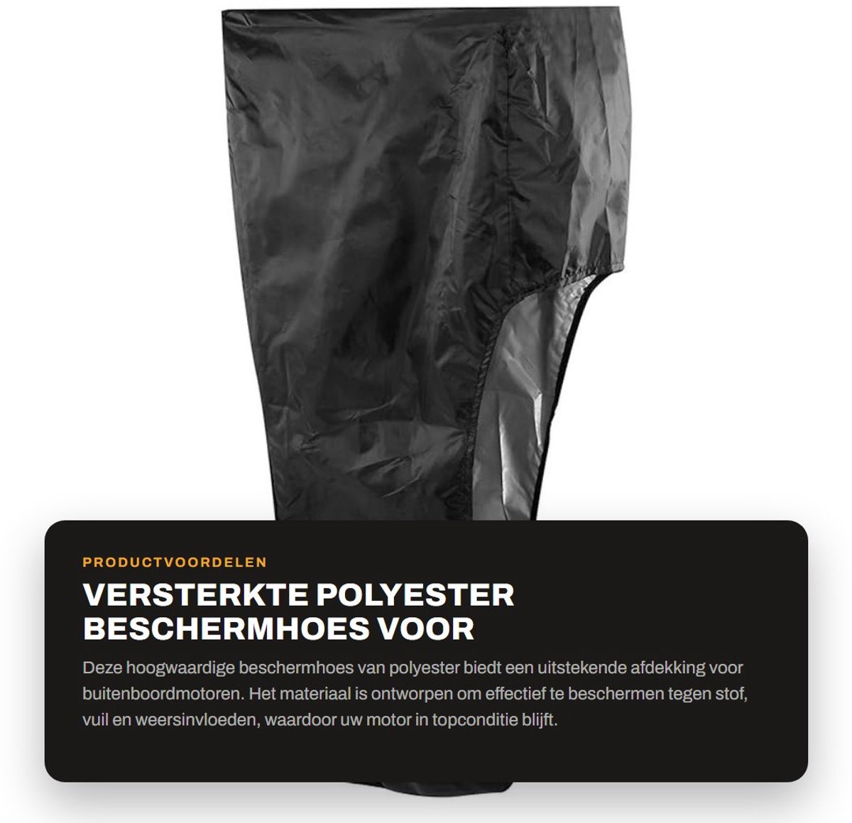 Dailygoods- Bootmotorhoes Volledige Afdekking - Waterdichte Hoes - Polyester Marine-kwaliteit - Versterkte Naden - Bescherming Tegen Weersinvloeden - 44 x 47 x 37 cm - Motorhoes