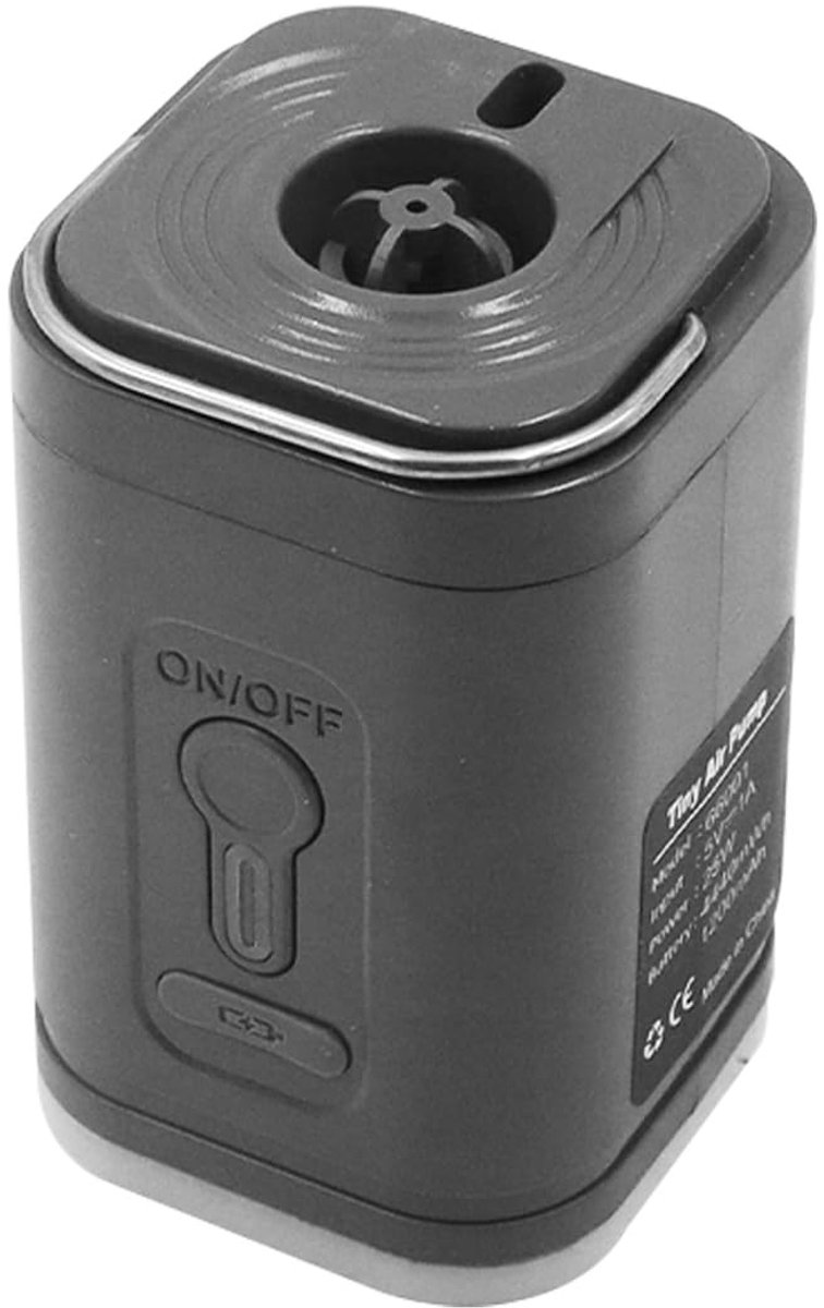 Dailygoods - Draagbare Elektrische Mini Luchtpomp - Opblaasbaar - Grijs - Vacuüm Storage Zakken - Ideaal voor Peuterbad Luchtbed Boten en Zwembadpompen
