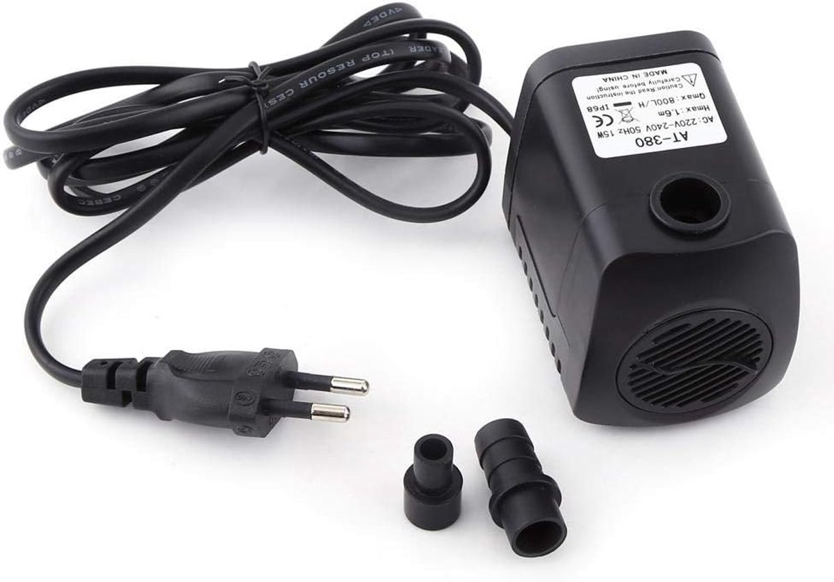 Dompelpomp - Aquarium pomp - Watercirculatie Aquarium - Geluidsarm Instelbaar - 800 L/U - Zwart