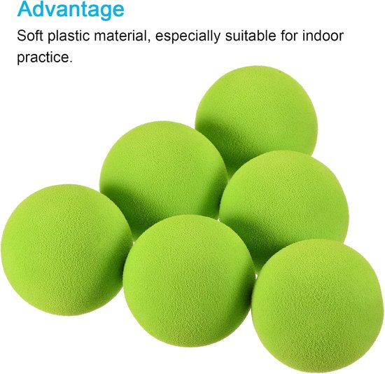 Golf Foam Ballen - Oefenballen Set - Indoor Golf Training - Lichtgewicht EVA Materiaal - 42 mm - Groen van GOLF — afbeelding 3
