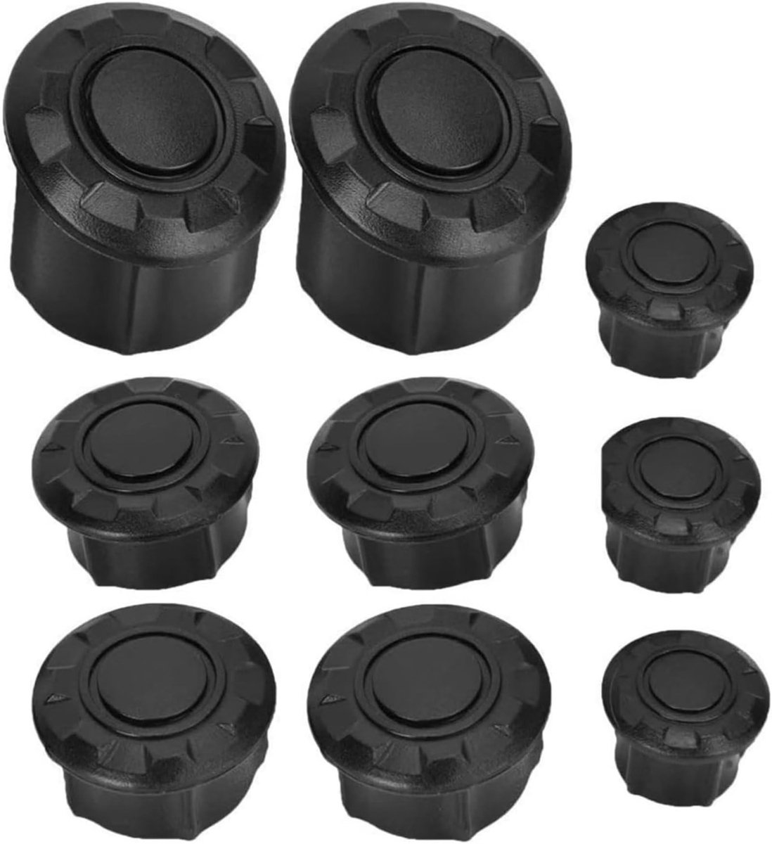 Dailygoods- Framekappen Waterdicht - Stofdicht - Roestvrij - Zwart - 7 Stuks - Eenvoudige Installatie - Motorfietsdeksels