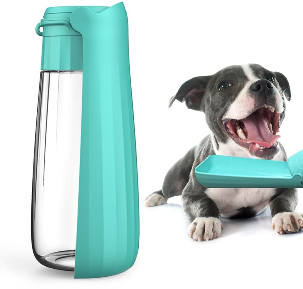 Dailygoods- Hondenwaterfles 550ml - Opvouwbare Reiswaterbeker - Reiswaterbak voor Honden/Katten - Geschikt voor Kleine/Middelgrote/Grote Honden - Koordontwerp voor Gemakkelijk Transport - Eenvoudig te Reinigen - Dierenwaterfles