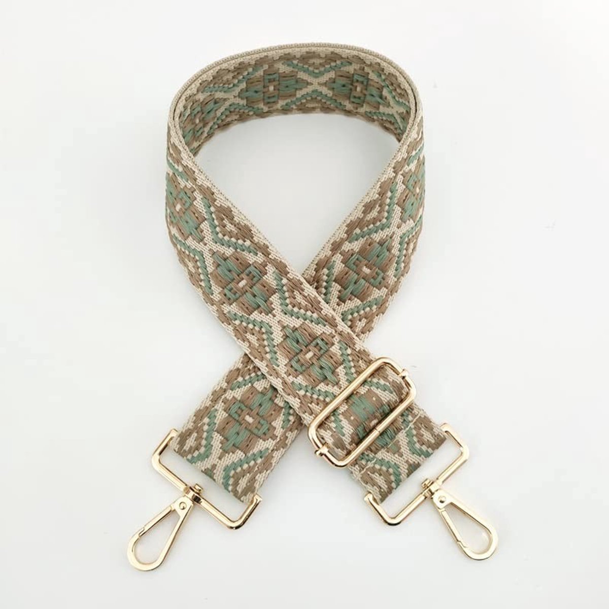 Dailygoods- Schouderriem Verstelbaar 80-130 cm - Brede Tasgrepen - Draagriem voor Handtassen - Duurzaam Nylon - Karabijnhaak - Kleurrijk - Tasriem