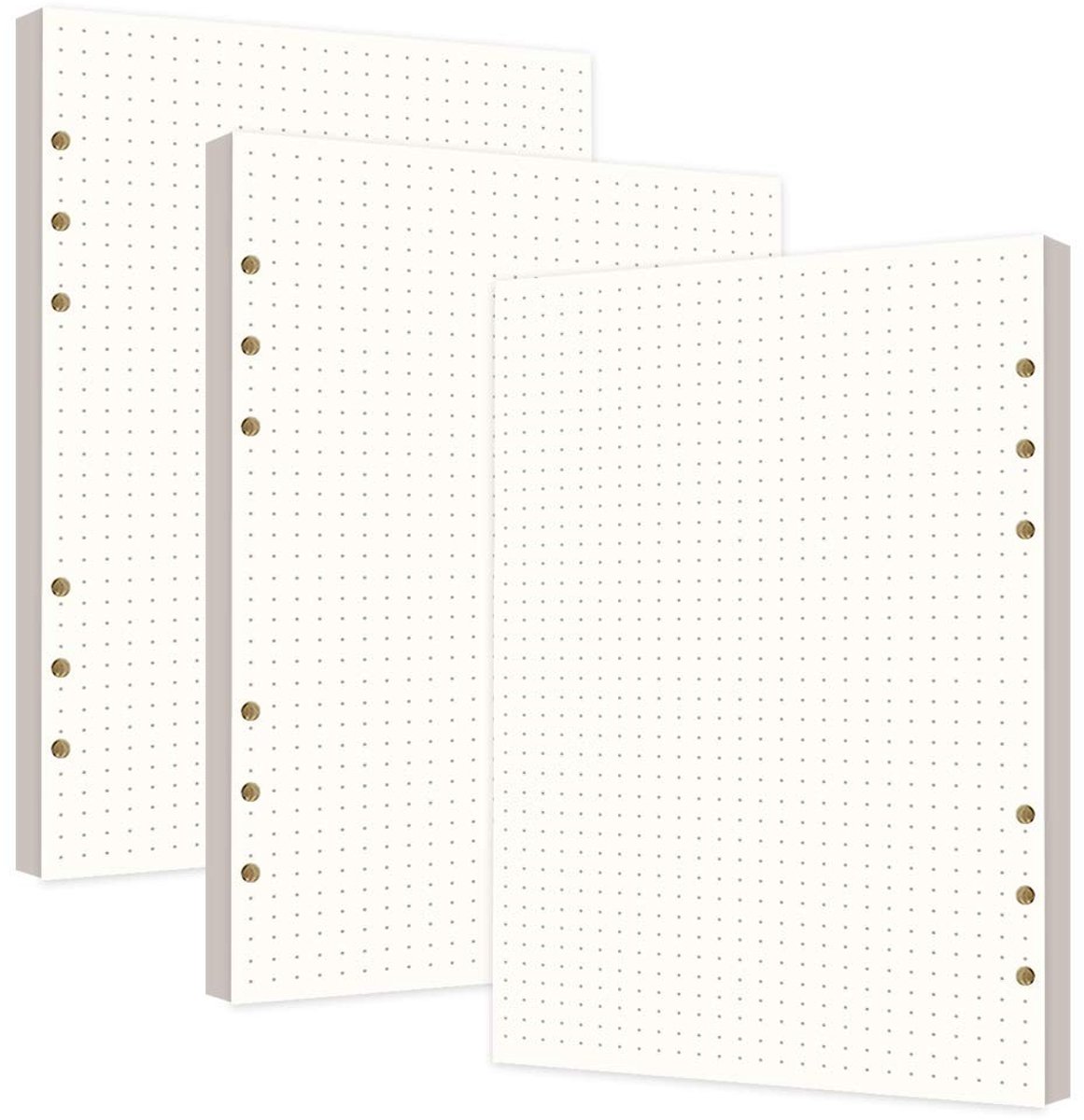 Dailygoods- A5 Navulpapier 240 Vellen - Gestippeld - 6 Gaten - Losse Vellen - Voor Filofax/Bullet Journals - Gemakkelijk te Vervangen - Notitiepapier