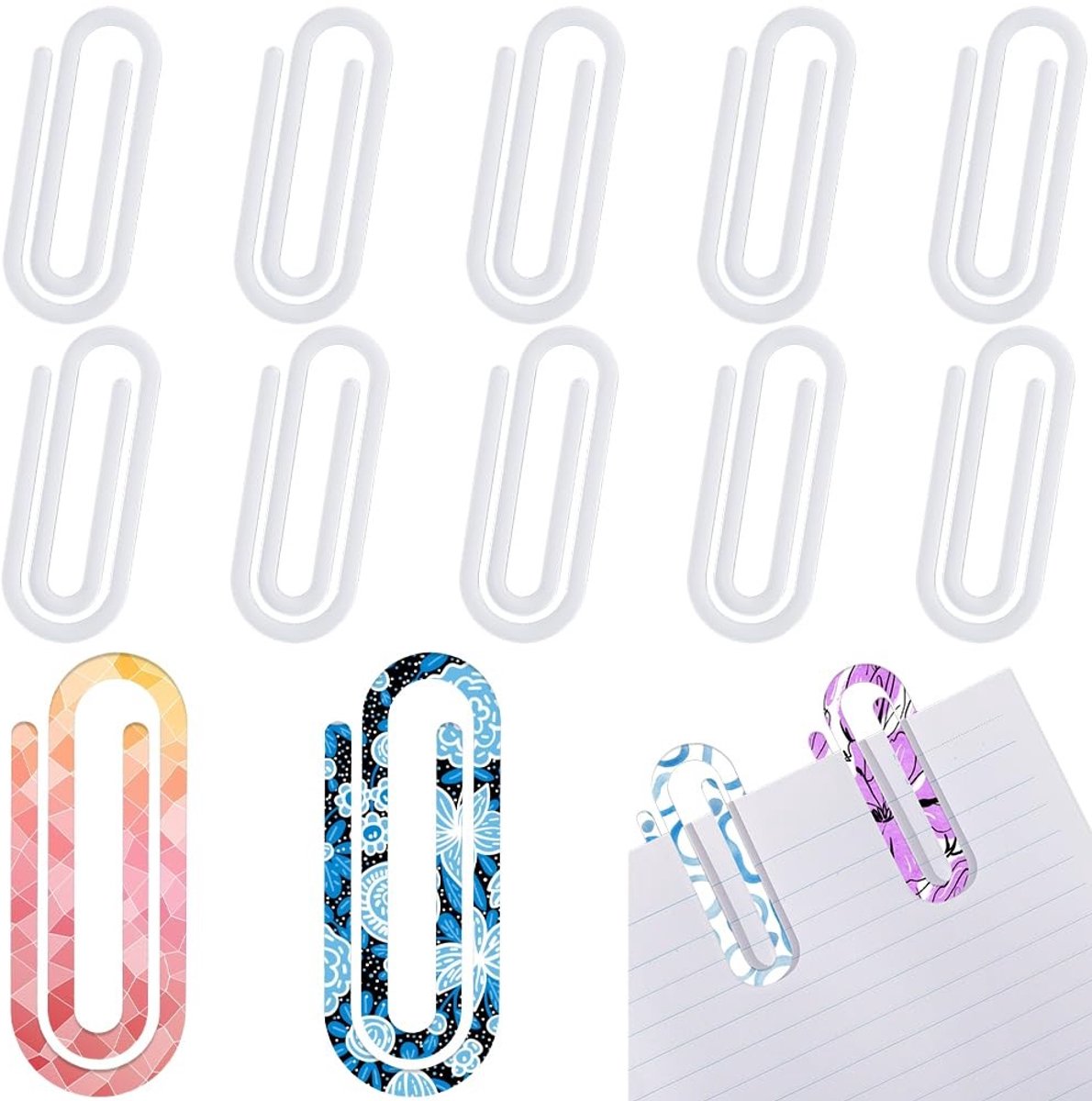 Dailygoods - 10 Stuks Jumbo Paperclips voor Sublimatie en Doe-Het-Zelf Projecten