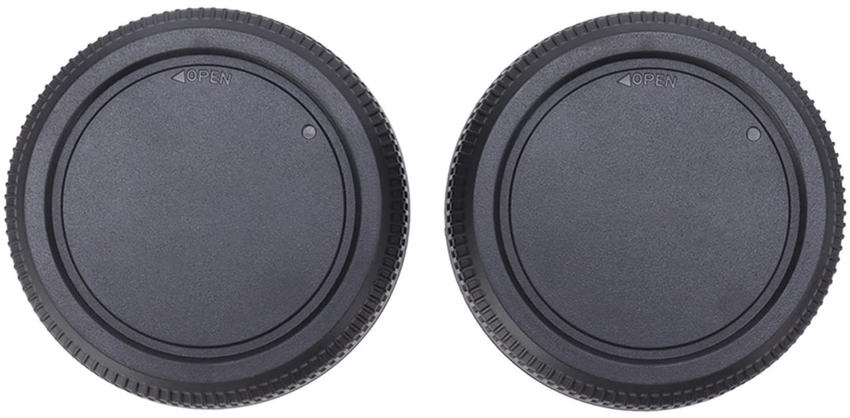 Dailygoods- Lensdoppen 2 Stuks - Compatibel met GFX Serie - ABS Plastic - Stof- en Vuilbestendig - Goede Bescherming - Glanzende Afwerking - Lensachterkap