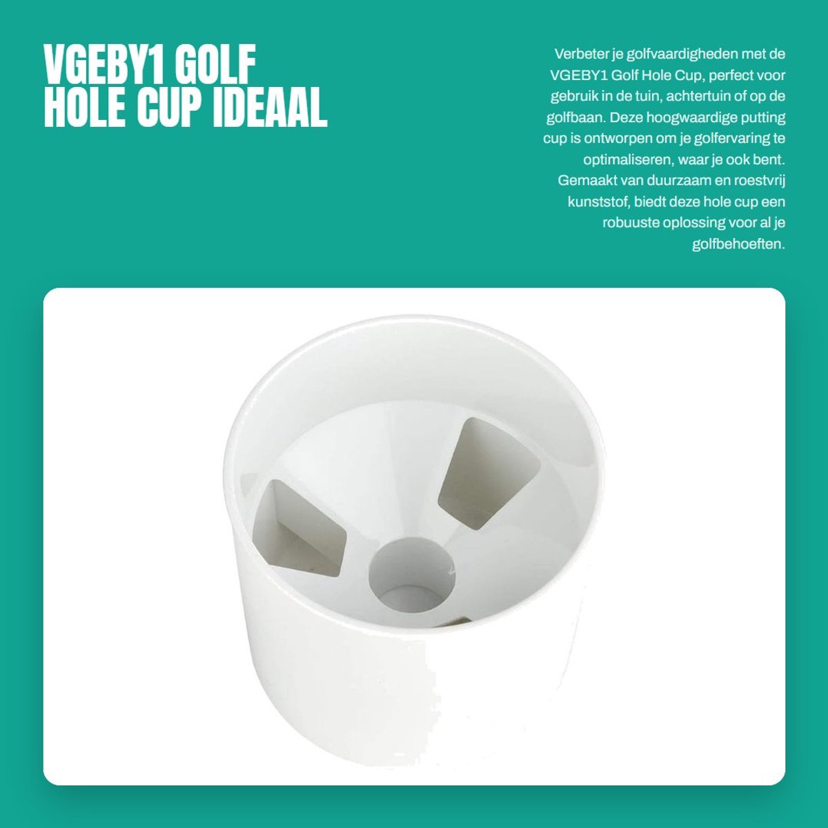 Dailygoods- Golfhole Hoogwaardige Kunststof - Golfaccessoire - Tuin/achtertuin - Oefenmateriaal - Lichtgewicht - Duurzaam - Golfcup