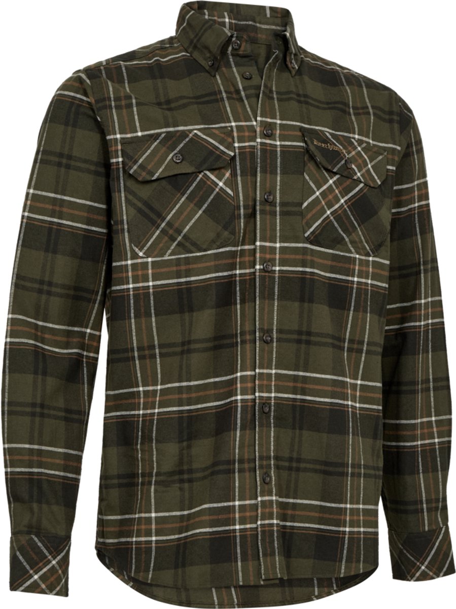 Deerhunter Caleb Overhemd Outdoor Overhemd Scandinavisch Overhemd Jacht Overhemd Lange Mouwen Overhemd Check Cypress