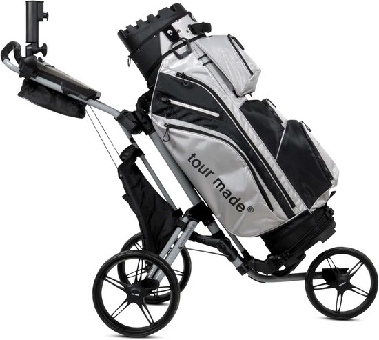 Golf Trolley - Golfkar - Sporten - Aluminium Frame - 25 kg capaciteit - Zwart van GOLF — afbeelding 3