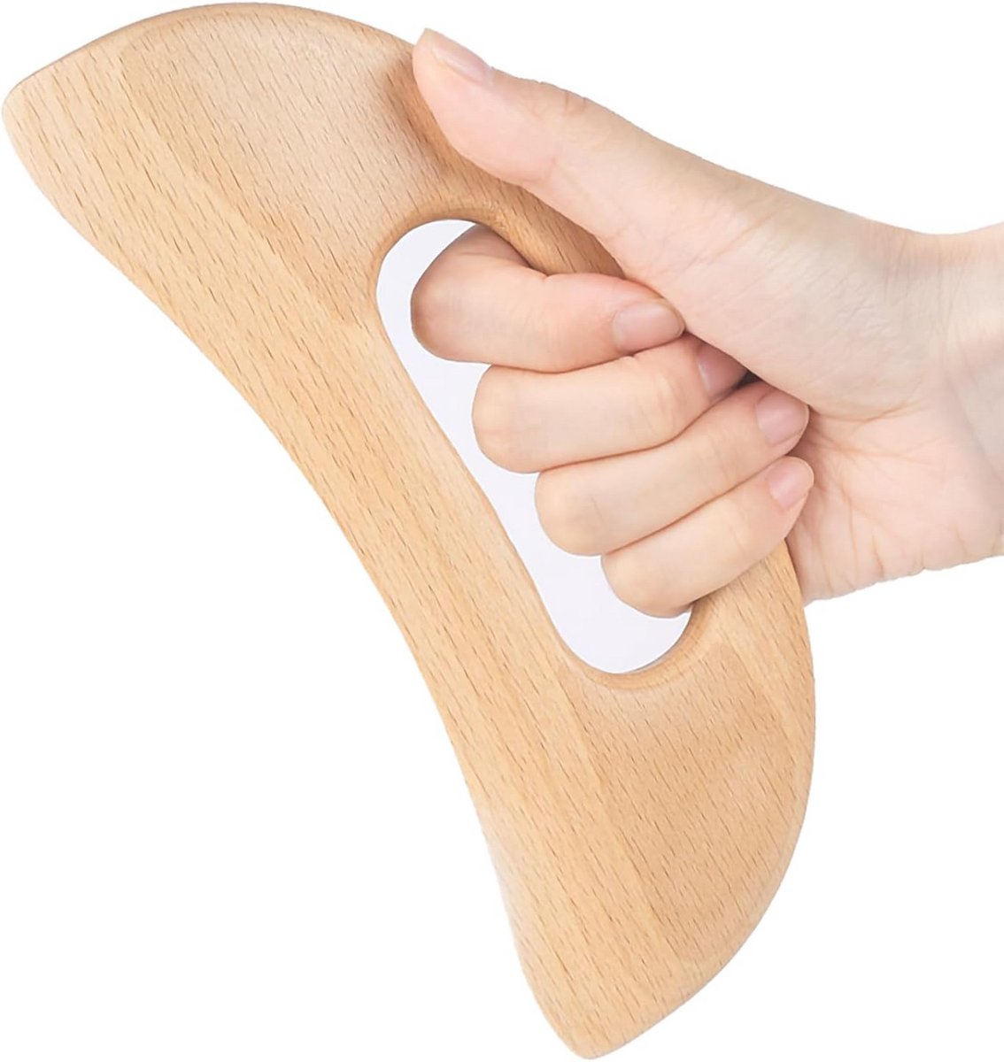Gua Sha Tools - Massage Hout - Spierontspanning Herstel - Houttherapie Ontwerp - 20 cm - Houtkleur