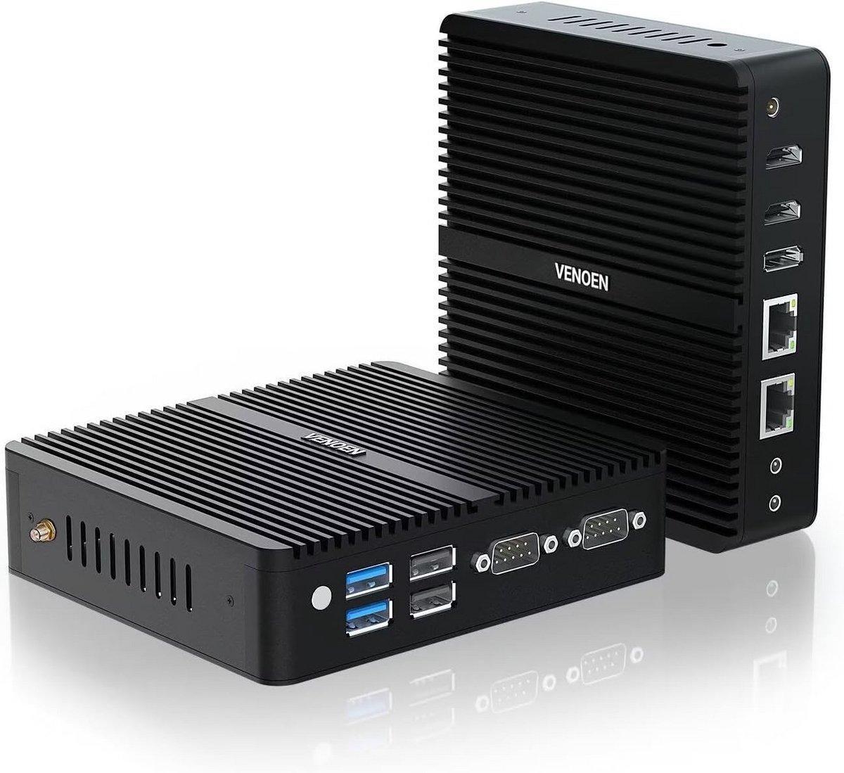 Mini PC - Compacte Computer - Kantoor Werk - Ventilatorloos Ontwerp - 135x127x39mm - Zwart