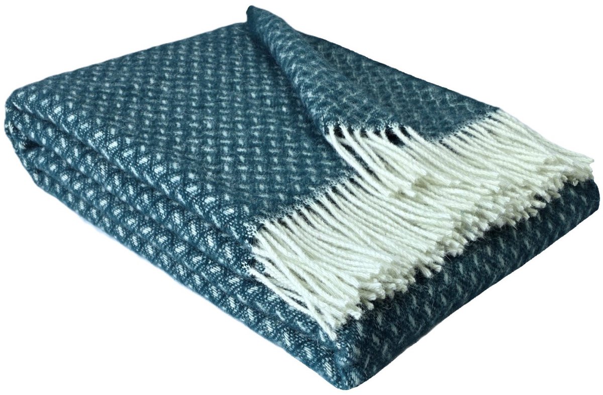 WOOOL Plaid - NORD (Groen) - 140x200cm - 100% Wol - 350gm/2