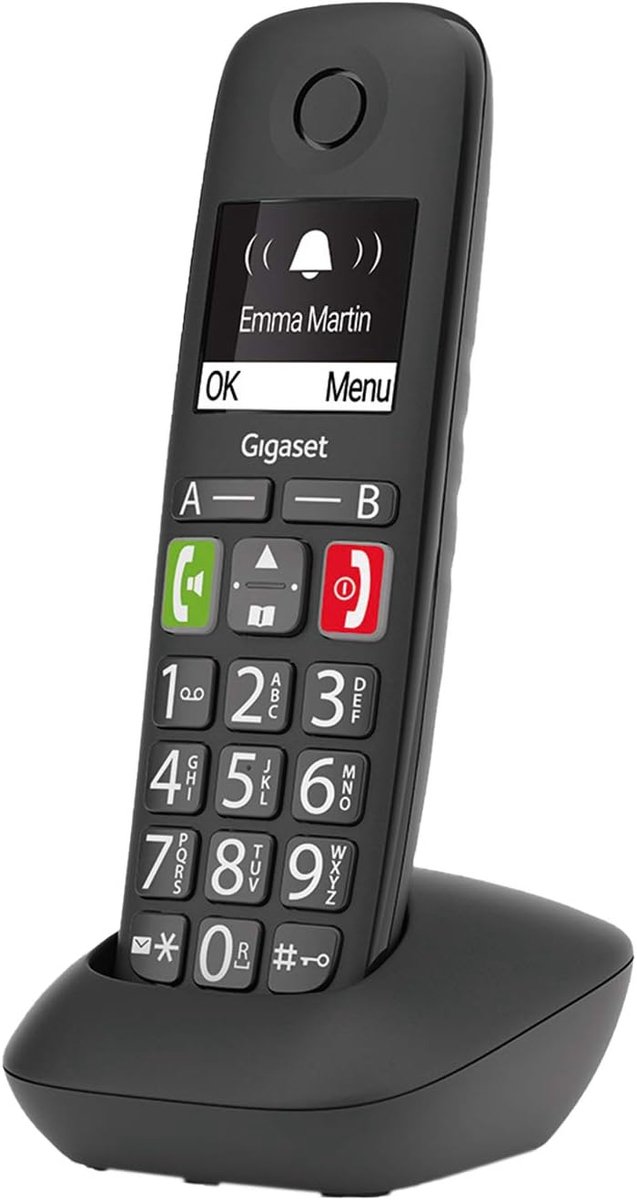 Vaste Telefoon - Huis Telefoon - Thuis Bellen - Groot Display - 11.5 x 6.8 cm - Zwart