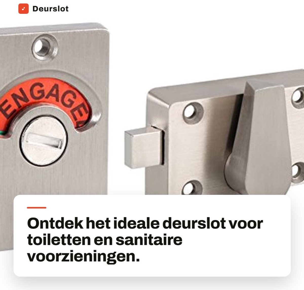 Dailygoods- Deurslot Premium Roestvrij Staal - Deurslot Binnendeur - Deurslot met Vergrendeling - Deurslot met Indicator - Eenvoudige Installatie - Geschikt voor Toiletten - Toilet Slot