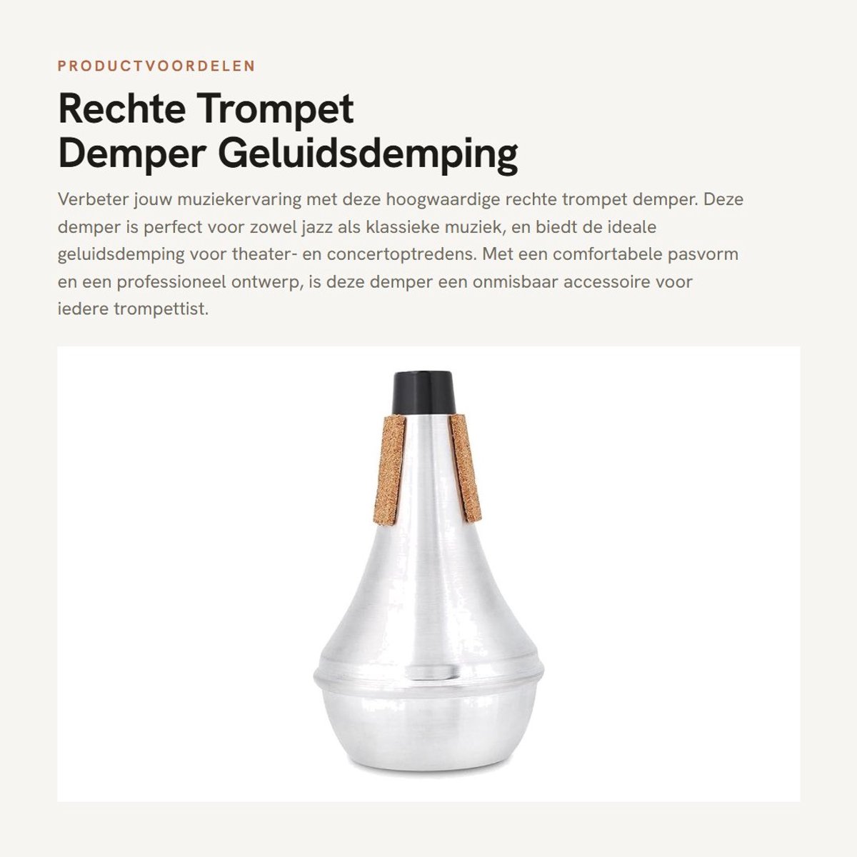 Dailygoods- Trompetdemper Hoogwaardige Geluidsdemping - Professioneel Accessoire - Aluminiumlegering - Lichtgewicht 96 g - Ideaal voor Jazz/Theater - Geluidsdempers