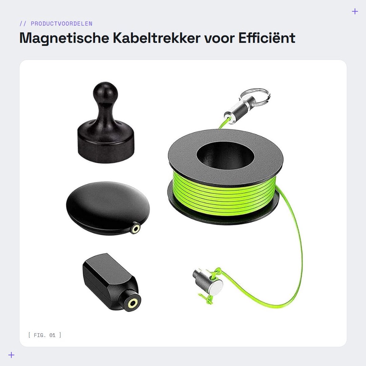 Dailygoods - Magnetische Kabeltrekker voor Efficiënt Kabelbeheer