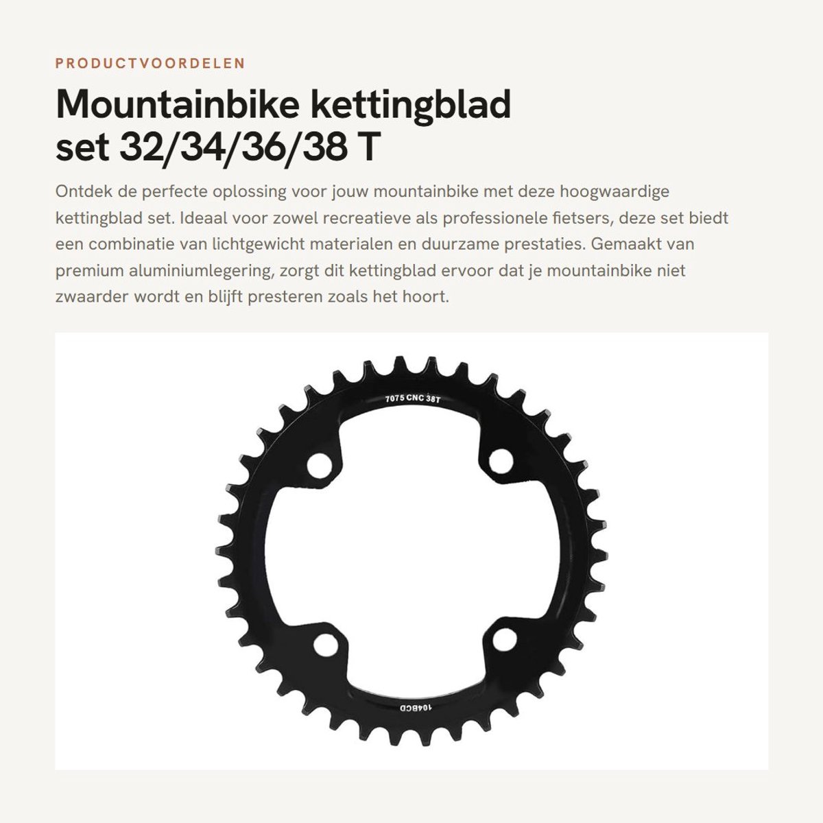 Dailygoods- Kettingblad 38T - Lichtgewicht Aluminium - Duurzaam - Kettingring - Eenvoudige Installatie - Hoge Sterkte