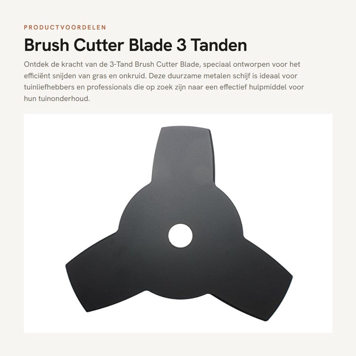 Dailygoods- Borenblad 3-Tanden - Grasmaaier Accessoires - Snijden van Zacht Onkruid - Stalen Schijf - 10 Inch - Nieuwe Originele Verpakking - Maaierschijf