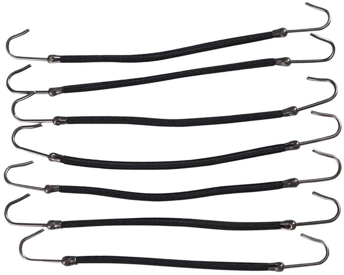 Dailygoods- Paardenstaarthaken 20 Stuks - Elastische Banden - Haarstyling - Vlechtwerk - Haarspeeltjes - Zwart - 12,5 x 0,3 cm - Haarelastiekjes