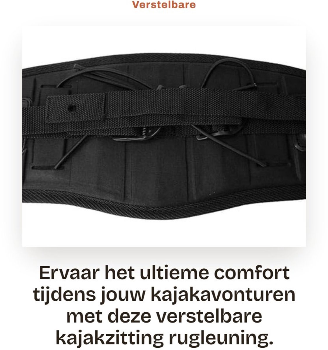 Dailygoods- Kajakzitting Verstelbaar - Rugleuning - Antislip - Lichtgewicht - EVA/Oxford - 40,5x17 cm - Duurzaam - Kajakrugleuning