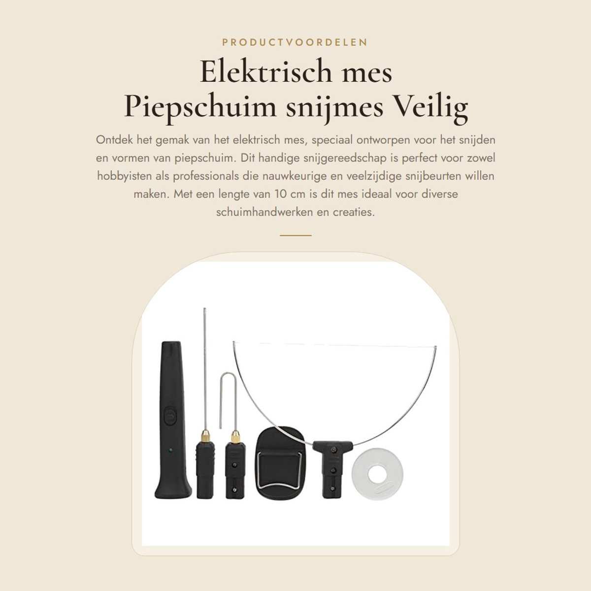 Dailygoods - Elektrisch mes - Piepschuim snijmes - Veilig en eenvoudig in gebruik - Zwart - Snijden en vormen - Ideaal voor hobbyisten en professional...