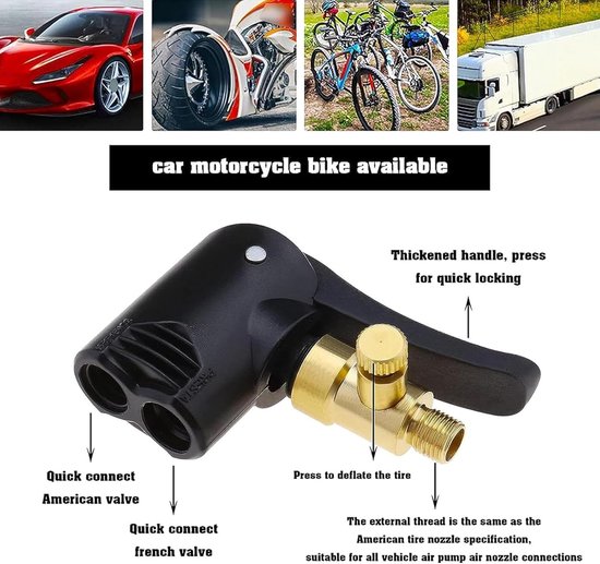 2-Pack Fietsventiel Adapters voor Frans en Amerikaans Ventiel — afbeelding 2