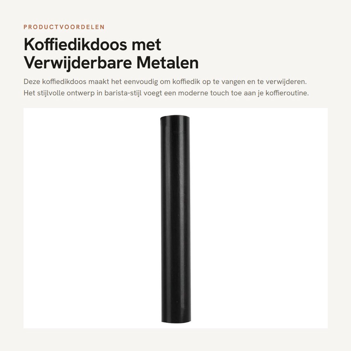 Dailygoods- Koffiedikdoos Ergonomisch Ontwerp - Koffiedik Verzamelen - Schokabsorberend - Compact Formaat - Polyurethaan Plastic - 23.5x3.5cm - Klopbox