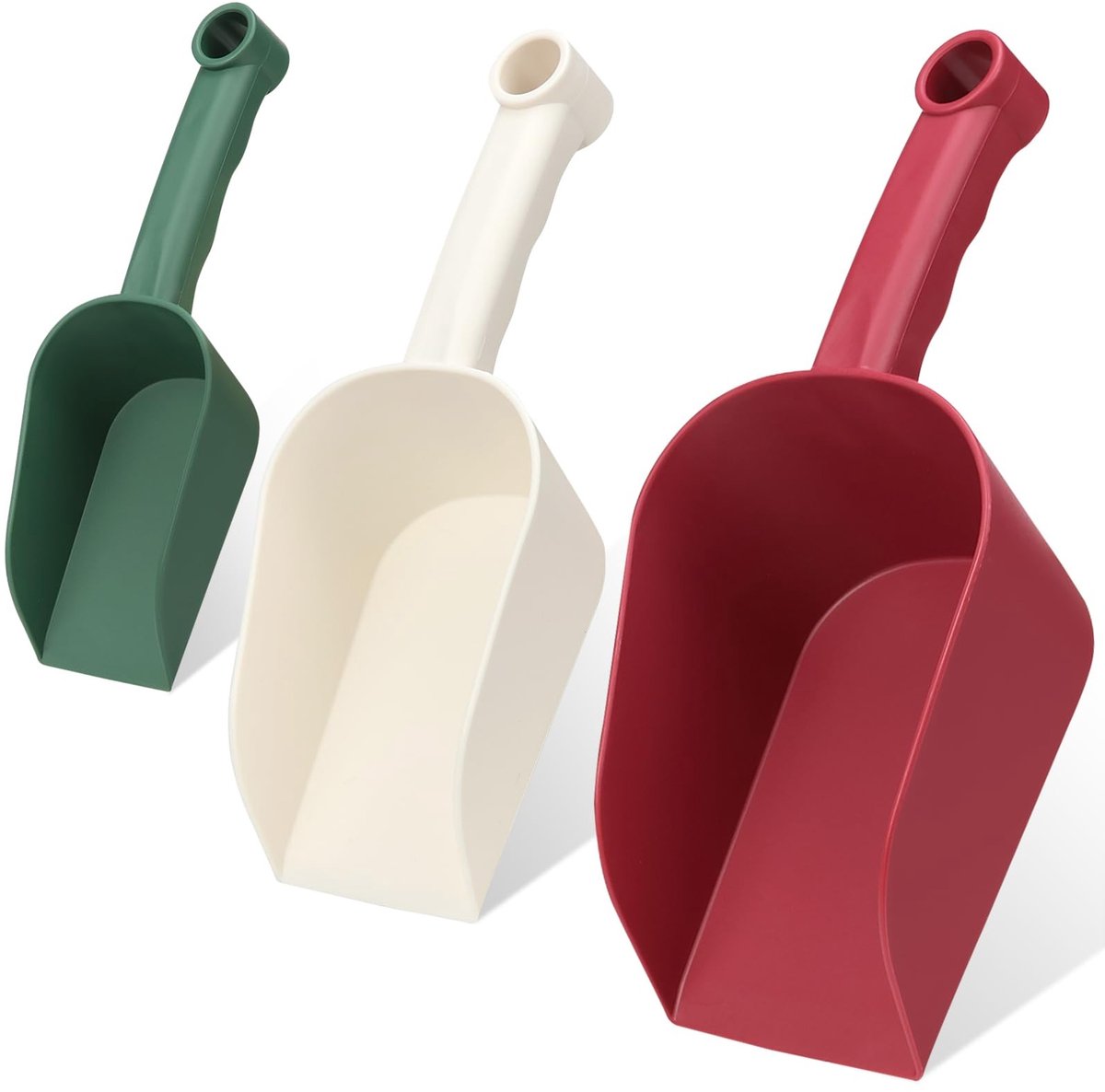 Dailygoods- Tuinschep Lichte Ergonomische Handgreep - Handschep - Tuinschep - Kunststof - 3 x Tuinschep - Moeiteloos Tuinieren