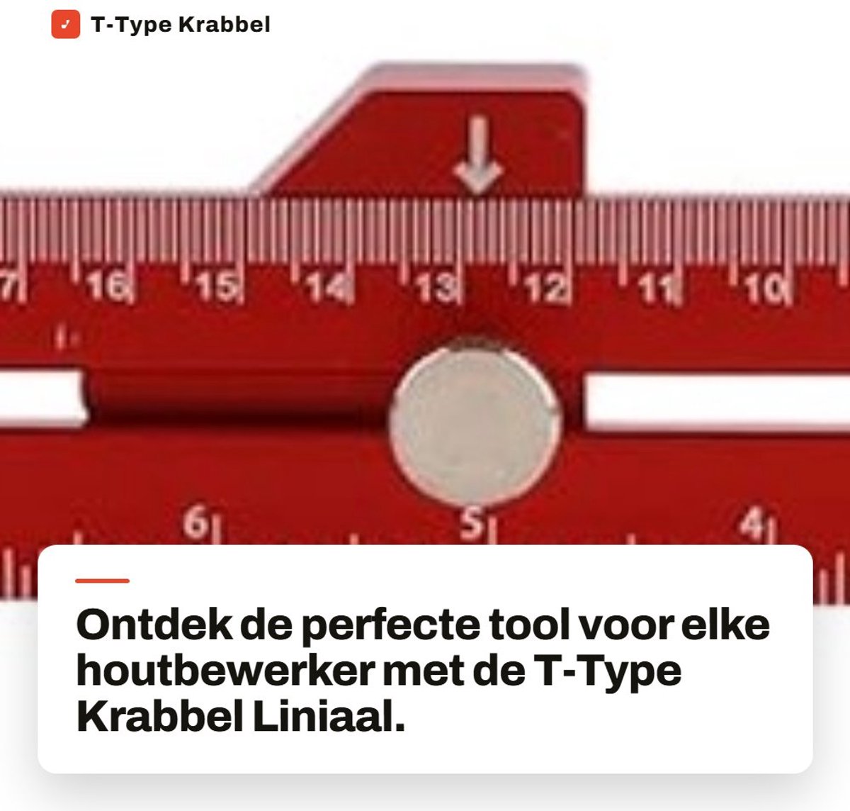 Dailygoods- Krabbel Liniaal Aluminium - Nauwkeurige Schaal - Houtbewerking Tool - Markering Tool - Hoogwaardige Kwaliteit - Intieme After-Sales Service - Meetlat
