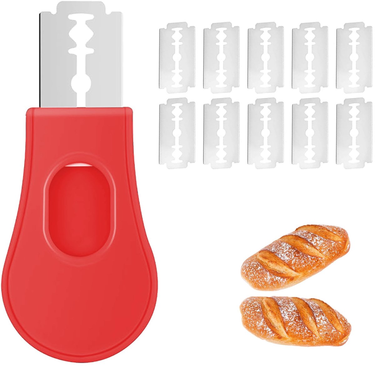 Dailygoods- Broodmes Ergonomisch Ontwerp - Broodsnijder - Messen van Roestvrij Staal - Duurzaam - Snijden met Precisie - Veilig en Gemakkelijk te Reinigen - Snijmes
