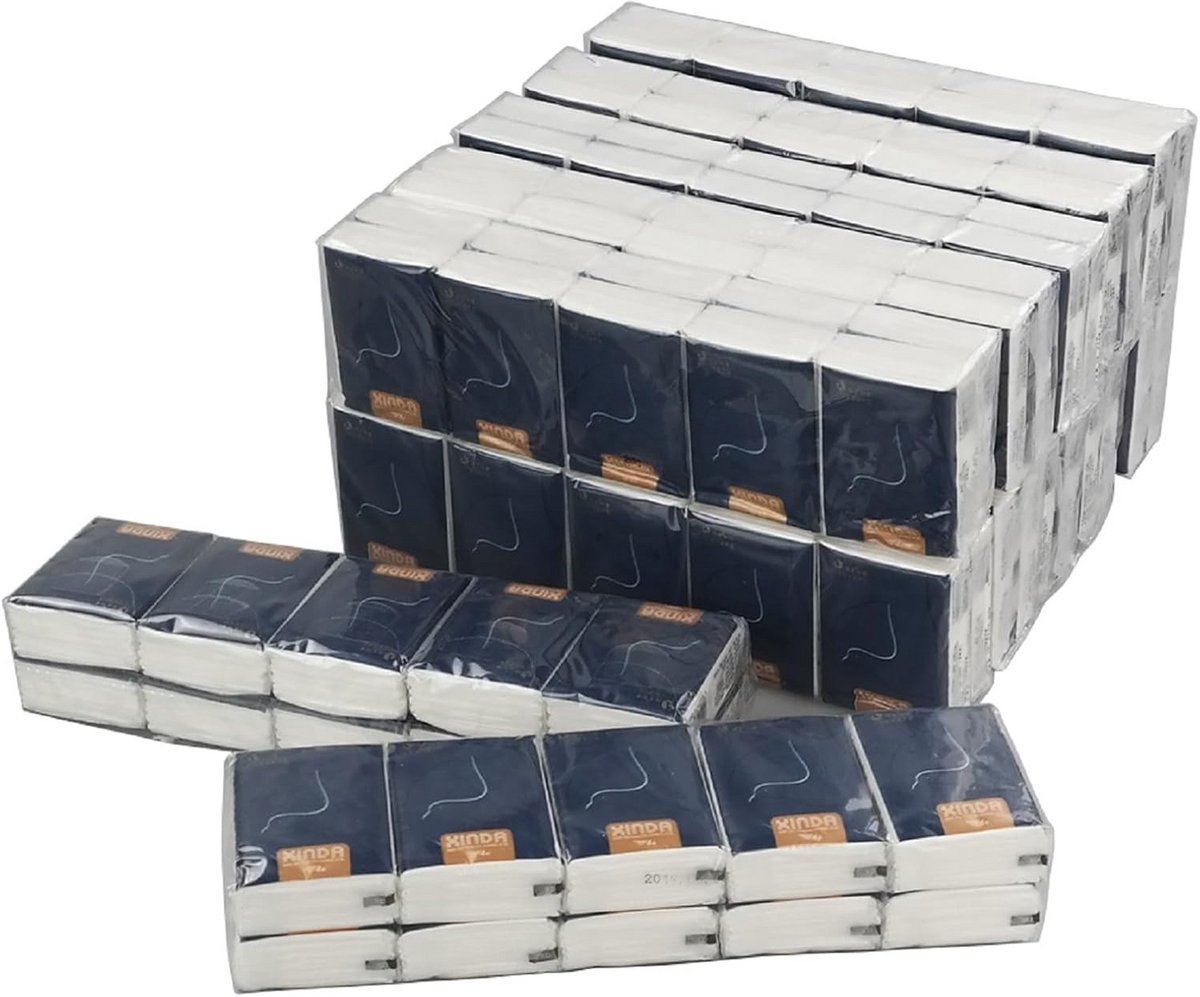 Zakdoekjes Pakket - Zachte Tissues - Voor Onderweg - Uniek Convex Punt - 60 Pakjes - Wit
