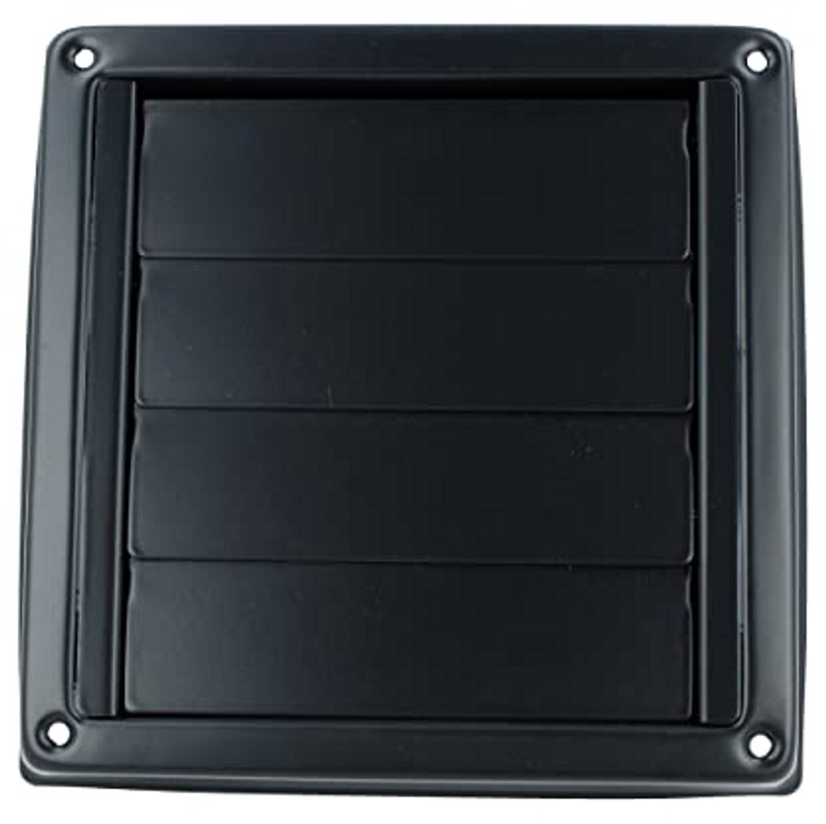 Overdrukrooster - Lamellenrooster ventilatie - Afvoerlucht regelen - Automatisch openende lamellen - 100mm - Zwartgrijs