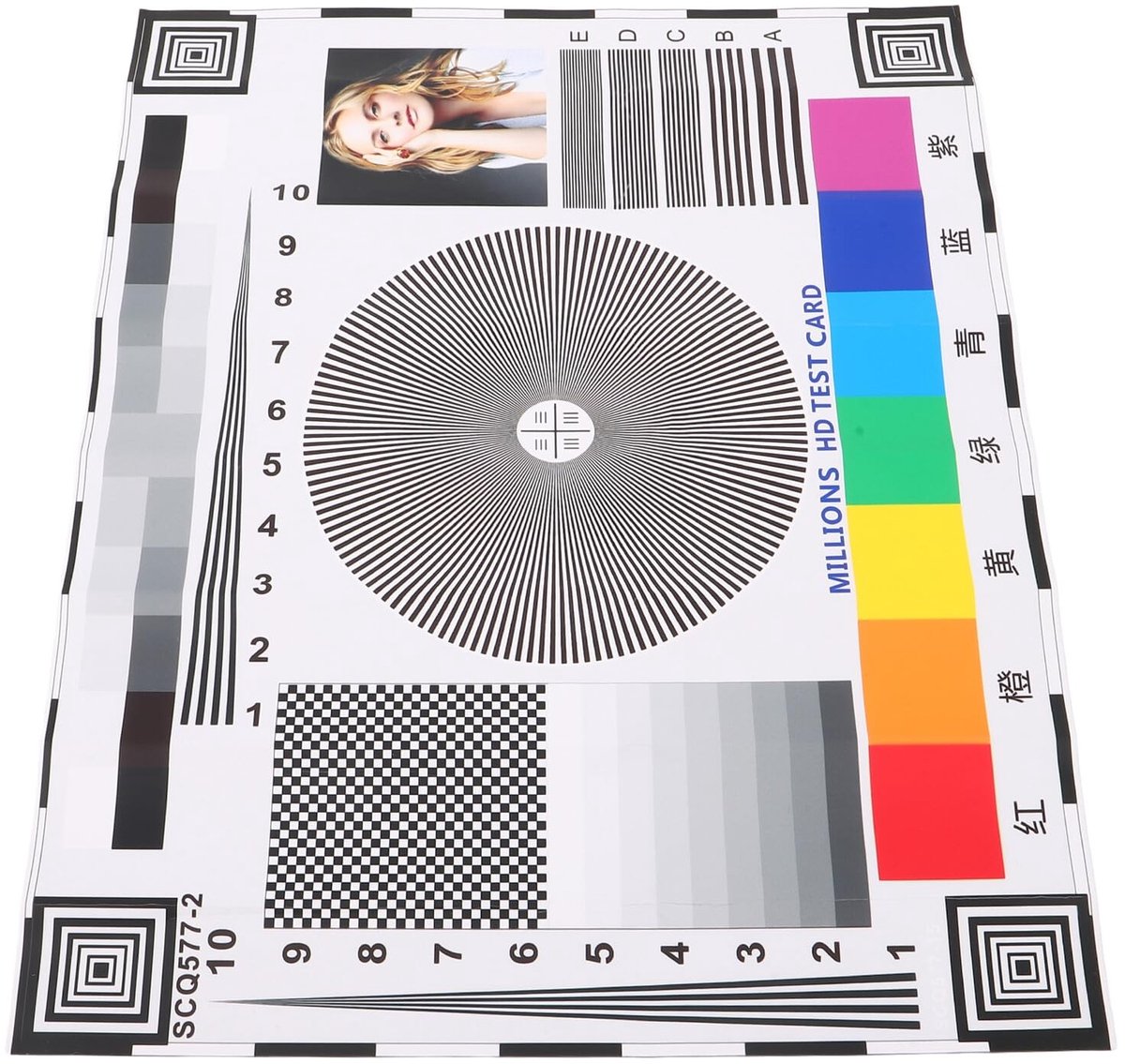 Dailygoods - Universeel Cameratestbord voor Focus en Kleurkalibratie