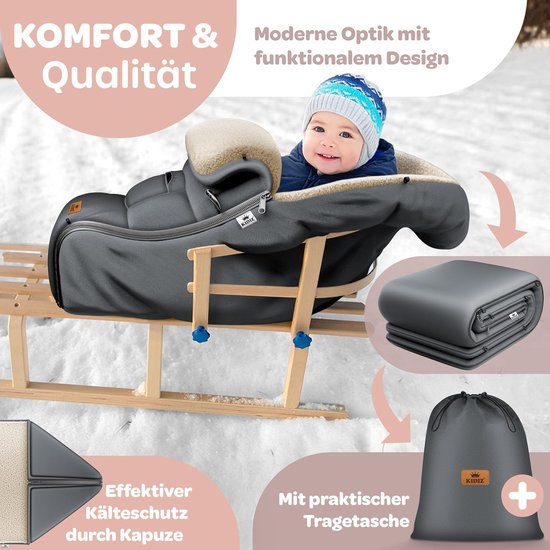 Universele Winter Voetenzak voor Kinderwagen en Autostoel - Warm en Waterafstotend van Universele — afbeelding 2