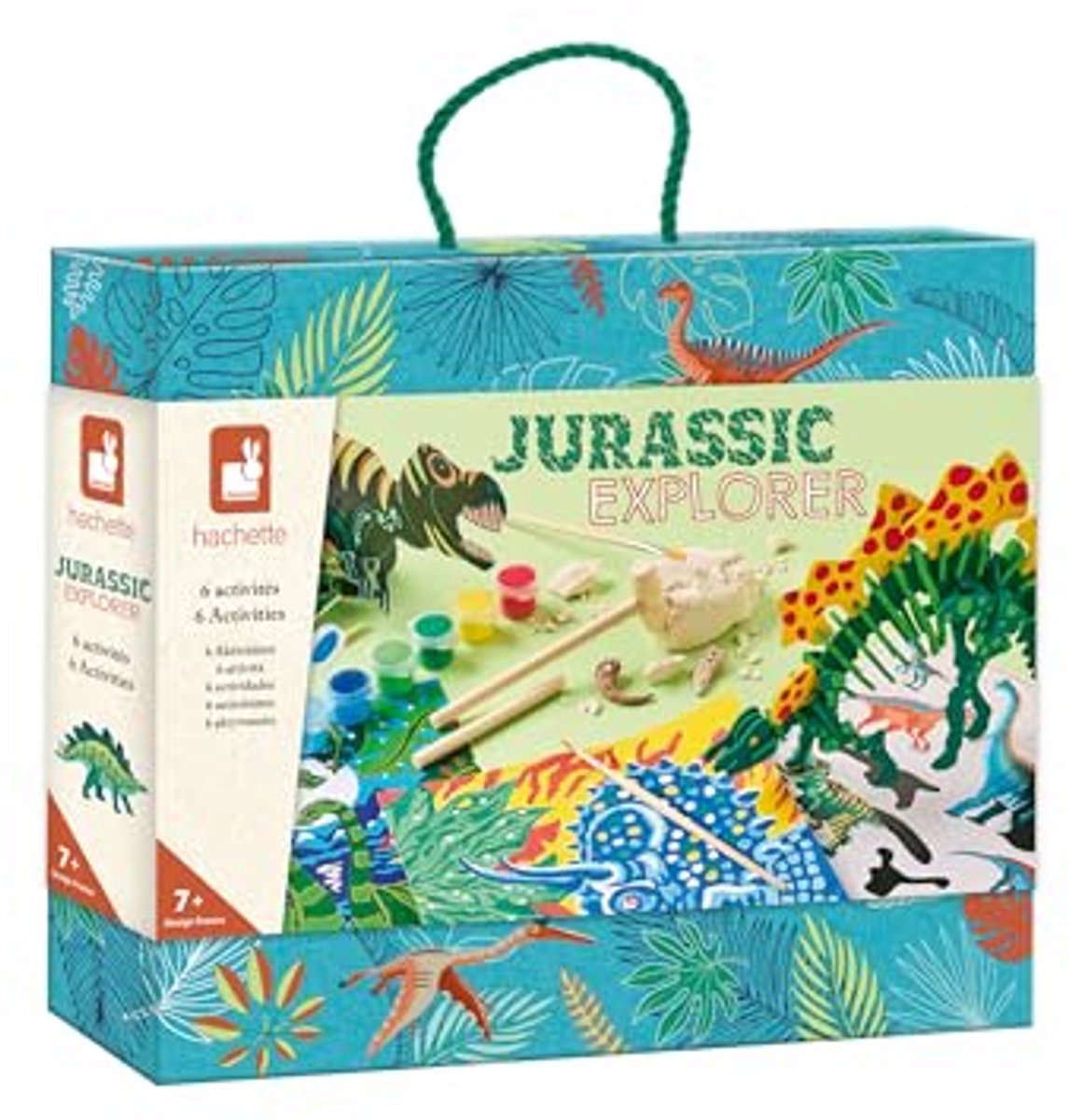 Creatieve activiteiten - Hobby set - Ontdekken en leren - Thema dinosaurus - 30 x 5 x 26 cm - Meerkleurig