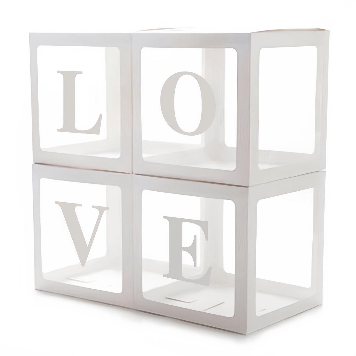 Dailygoods- Ballonbox Transparant - Ballonbox Letters - Feest Decoratie - Geschenkdoos - Babyshower Box - Eenvoudige Montage - Hoogwaardige Materialen - Feestdecoratie